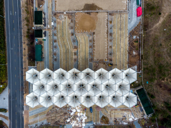 俯视青岛世界园艺博览会主会场