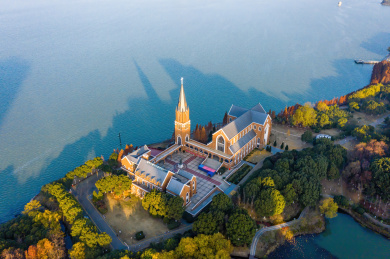 中国江苏省苏州工业园区独墅湖教堂