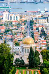 以色列海法的巴哈伊空中花园美景