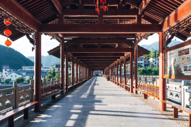 中国浙江省杭州市富阳区龙鳞水坝风景