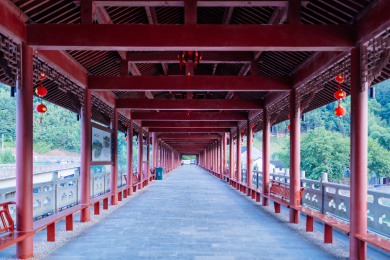 中国浙江省杭州市富阳区龙鳞水坝风景