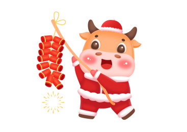 新年可爱牛牛形象