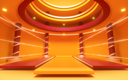 3D中国风产品展示台创意图