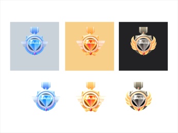 会员等级体系勋章图标