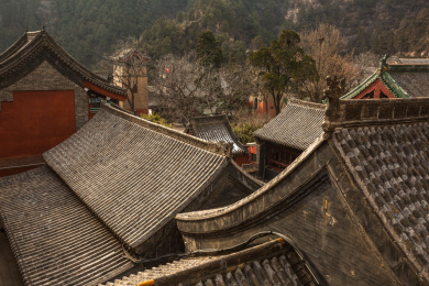 中国山西吕梁玄中寺风光