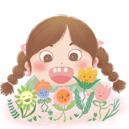 小意达的花小女孩看花跳舞