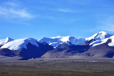 中国西藏喜马拉雅山脉干城章嘉雪山
