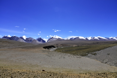 中国西藏喜马拉雅山脉干城章嘉雪山