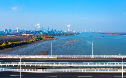 江苏省南京市江北新区即将通车的夹江桥