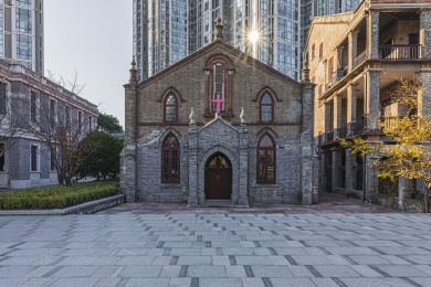 浙江省宁波市老外滩城市风光