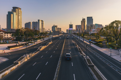 浙江省宁波市老外滩城市风光