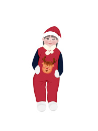 戴圣诞帽的小姑娘