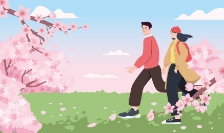 立春春游插画