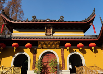 中国浙江省杭州市上天竺寺庙风光
