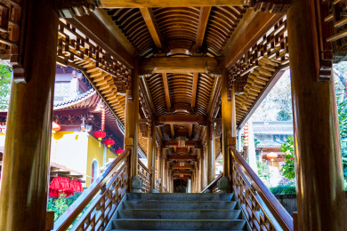 中国浙江省杭州市上天竺寺庙风光