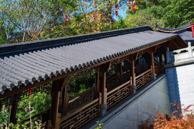 中国浙江省杭州市上天竺寺庙风光