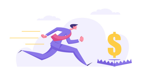 商业风险管理扁平插图