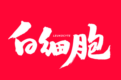 白细胞 手书手写汉字书法字体
