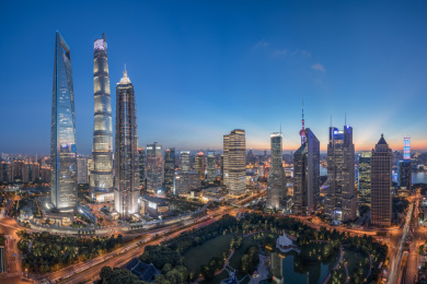 中国上海城市风光