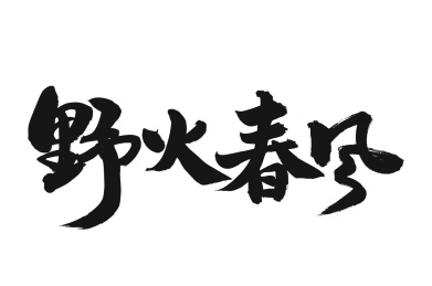 野火春风 手书手写汉字书法字体