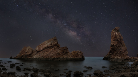 中国辽宁大连燕窝岭的星空
