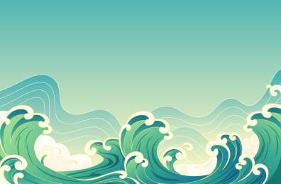 中国风传统海水纹背景