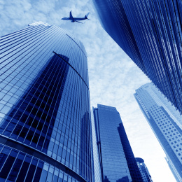 中国上海城市景观 浦东陆家嘴的现代建筑