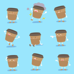 咖啡杯创意设计元素