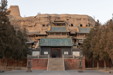 山西大同云冈石窟山门