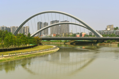 中国四川成都锦江及梓州大道跨府河大桥