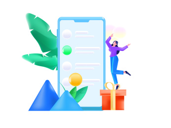 3d创意邀请用户进行问卷调查矢量人物插画