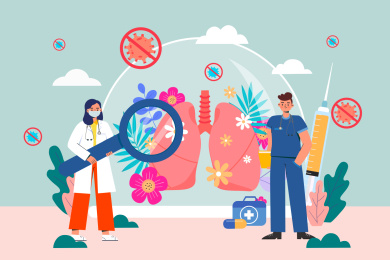 预防呼吸道感染概念矢量插画