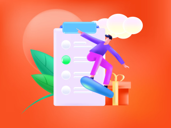 3d创意邀请用户进行问卷调查矢量人物插画