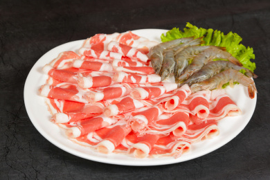 中餐美食-火锅-羊肉片