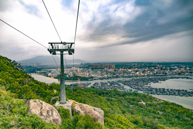 中国海南南湾猴岛陵水呆呆岛疍家鱼排和呆呆岛三亚