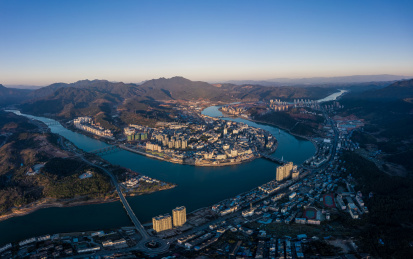 福建省南平市顺昌县航拍全景