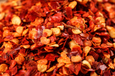 一堆秦椒辣椒面