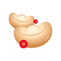 新年元素图标插画矢量