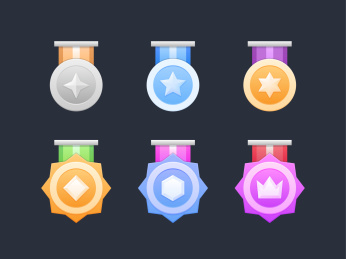等级徽章奖牌矢量图标