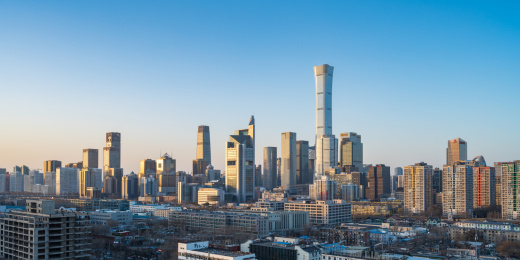 中国北京CBD城市风光城市天际线
