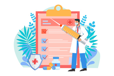 医生与病理概念矢量插画