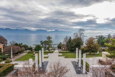 欧洲瑞士洛桑日内瓦奥林匹克博物馆广场