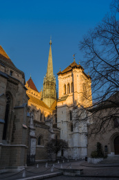 欧洲瑞士日内瓦圣彼得大教堂外观