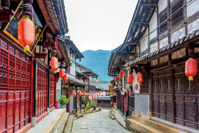 中国四川广元昭化古城街景