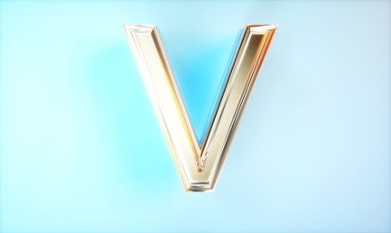 3D渲染字母v