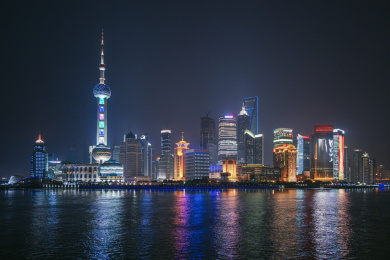 2010年中国上海浦东黄浦江夜景