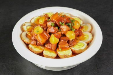 中餐美食-东北菜-卤蛋焖肉