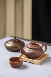 茶艺茶道紫砂壶特写