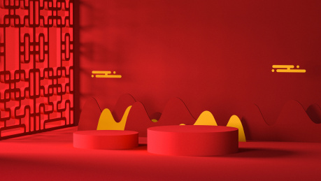 3D中国风创意展示背景