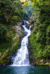 中国江西省吉安地区井冈山水口瀑布